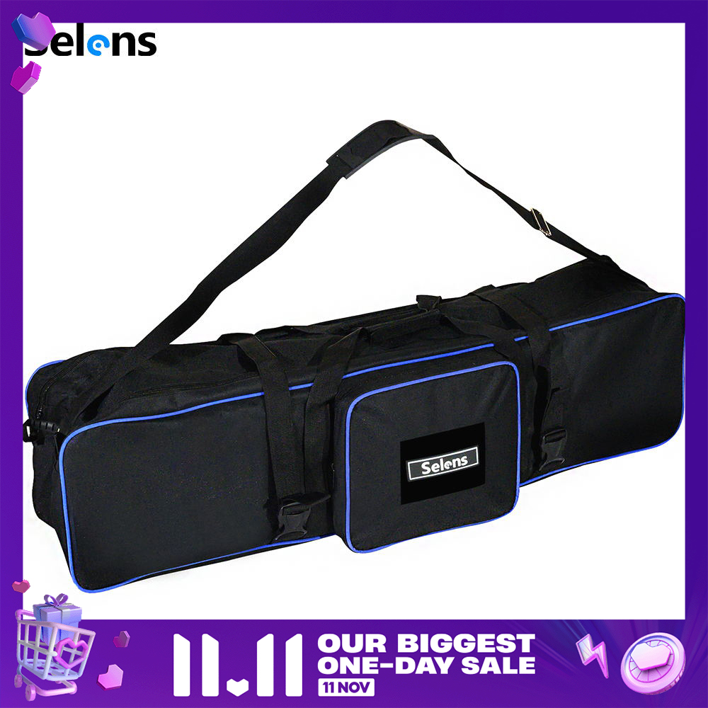 Selens Waterproof Strong Studio Bag 27.6/41.4inch Flash Tripod Ring Light Strobe Lighting Set Light Stand Softbox Carry Case Bag