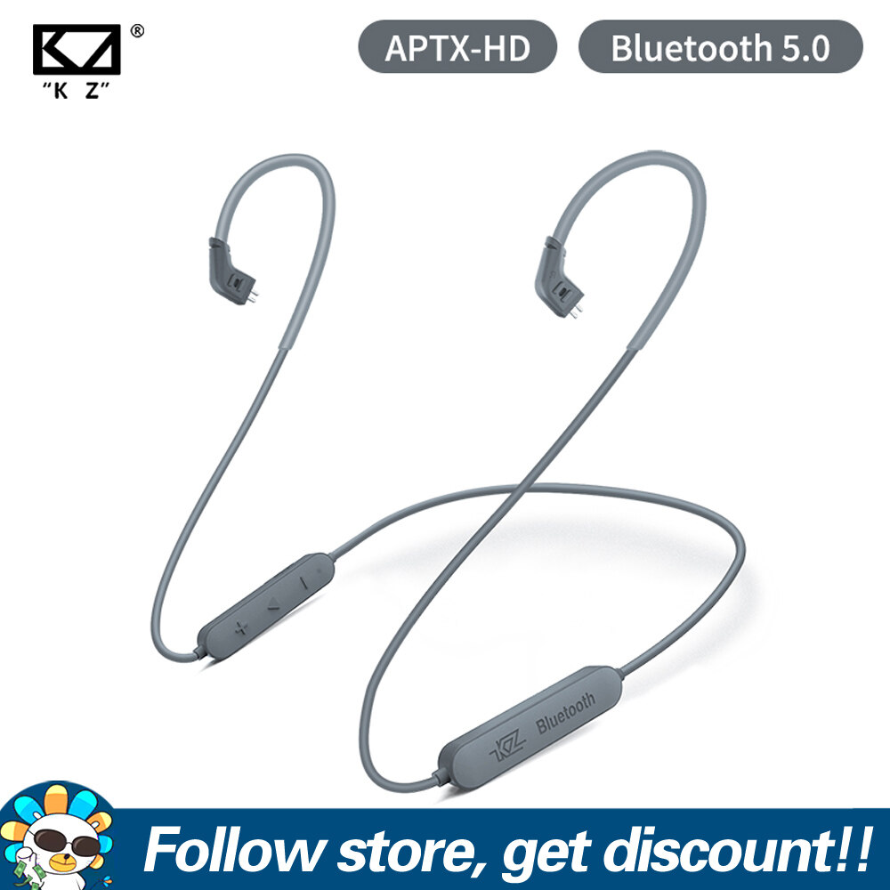 KZ Aptx HD Bluetooth Module Earphone Wireless Replacement Cable Detachable Bluetooth 5.0 Upgraded Headset Hook 2Pin 0.75mm/MMCX Connector Headphone Replace Module For KZ ZSN EDX ZEX ZST DQ6 AS06 PRO T
