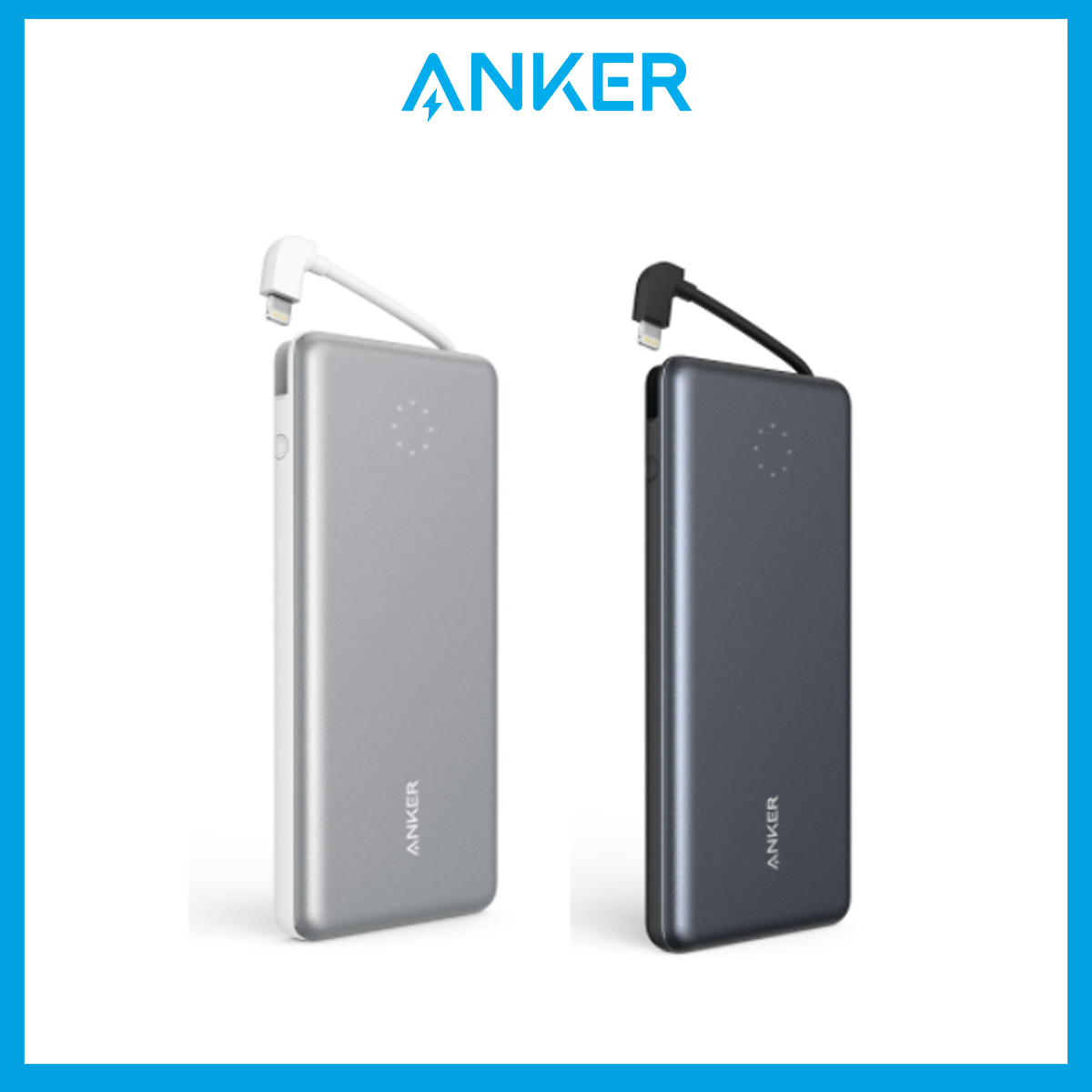 Anker PowerCore+ 10000 Pro mAh Power Bank Fast Charge Powerbank Portable Charger with Built-in Lightning Cable For iPhone 14 Pro Max/14 Pro/14 Plus/14/ 13/ 12, iPhones, iPad Pro, iPad series