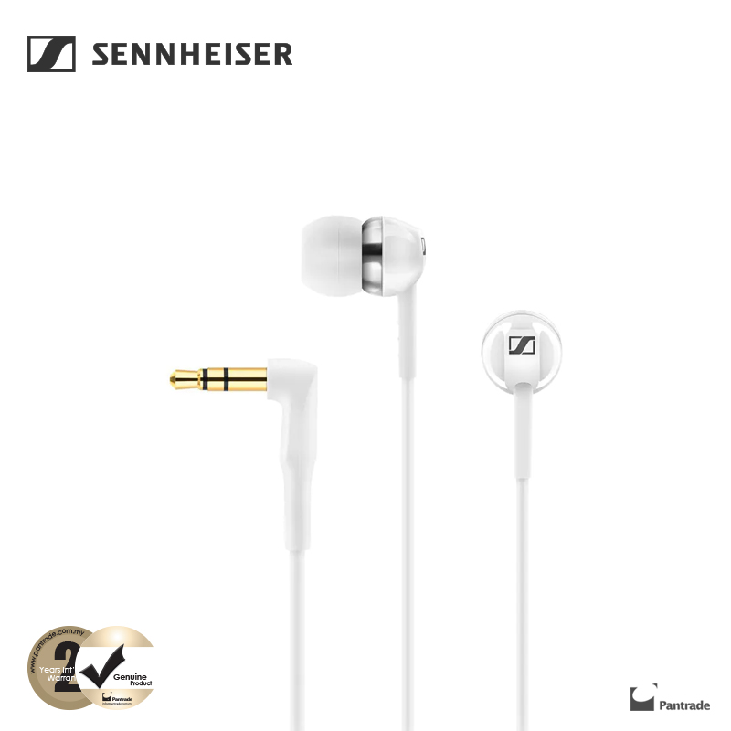 Sennheiser CX 1.00 Bass Driven Wired In-ear Earphones (White)