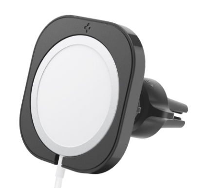 SPIGEN Mount for MagSafe Charger [MagFit Car Mount] Timeless and lightweight fit, 360-degree optimal viewing car mount *MagSafe Charger and car adapter not included* / MagFit / MagFit Car Mount / MagS