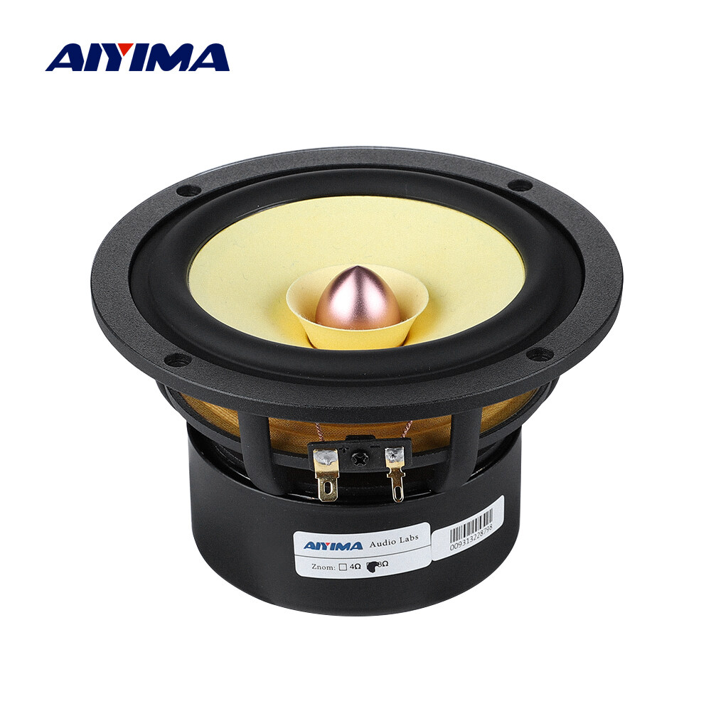 AIYIMA 1Pc 5.25 Inch Fever Full Range Speaker Aluminum Cone Loudspeaker 4 8 Ohm 50W Bookshelf Hifi Home Theater Music Speaker